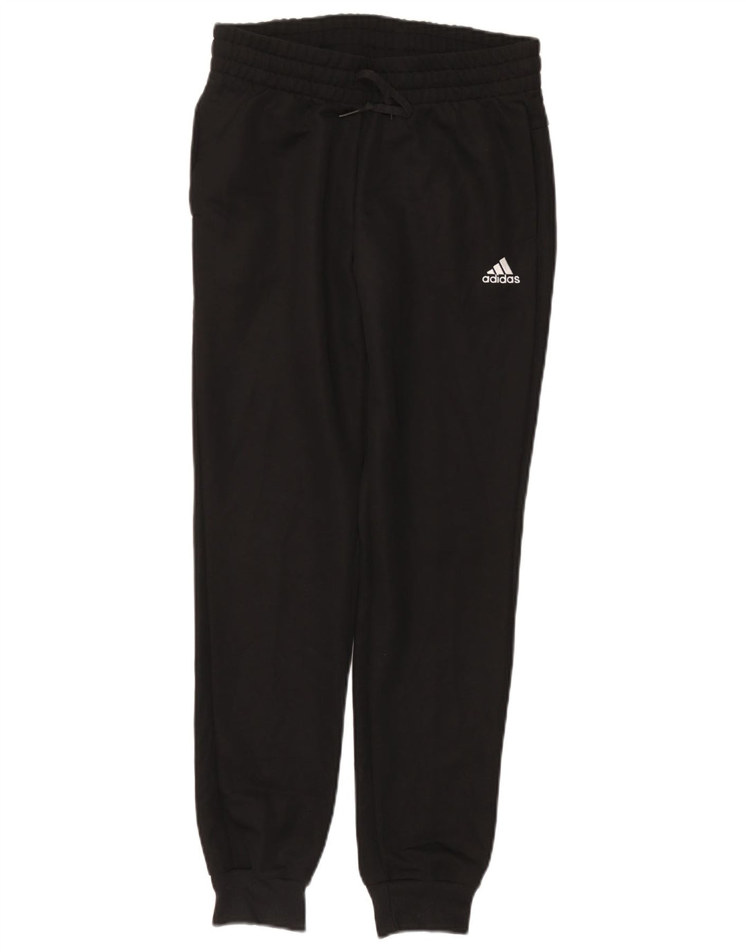 Adidas Mulheres Treino Calças Joggers UK 8/10 Pequeno Preto