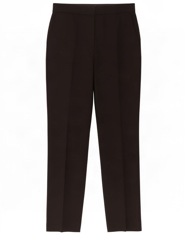 Calça feminina Zara Slim Suit pequena W26 L27 preta manchada