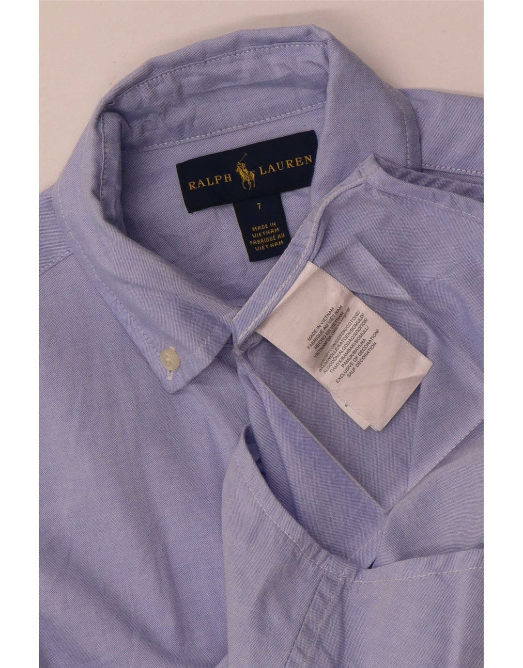 Camisa Ralph Lauren Menino 6-7 Anos Azul Algodão