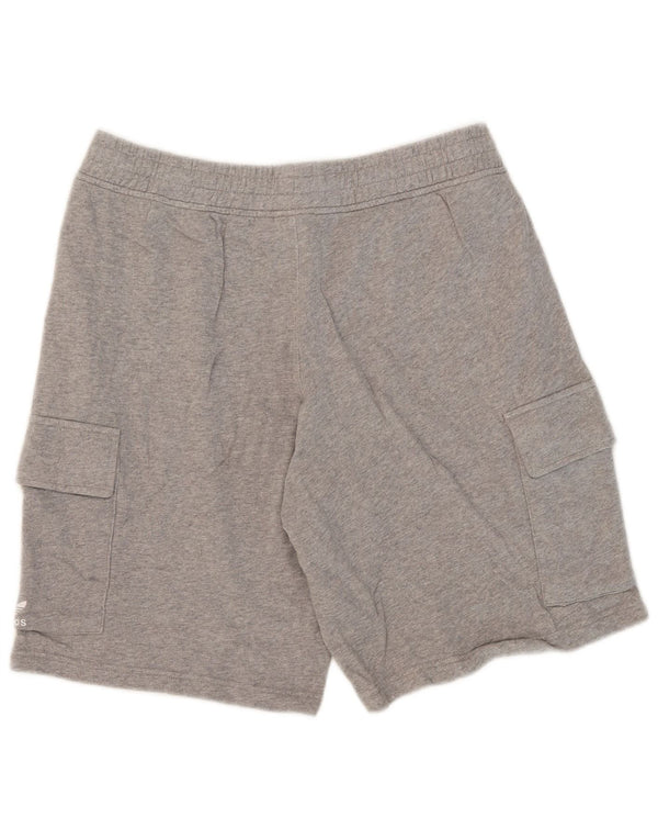 Adidas Mens Cargo Sport Shorts Grande Algodão Cinza