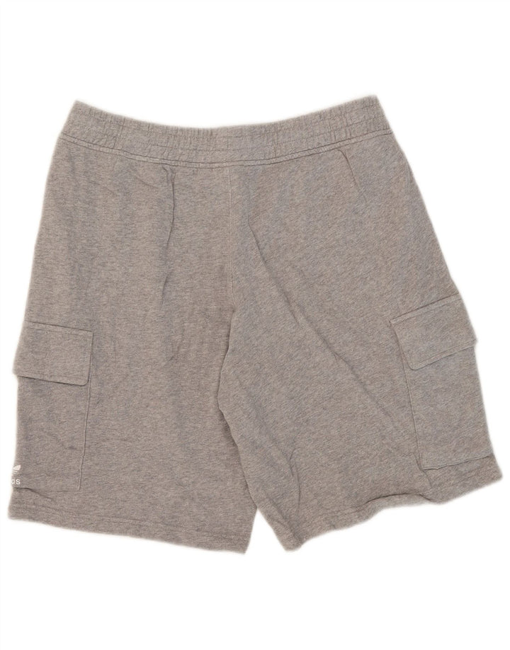 Adidas Mens Cargo Sport Shorts Grande Algodão Cinza