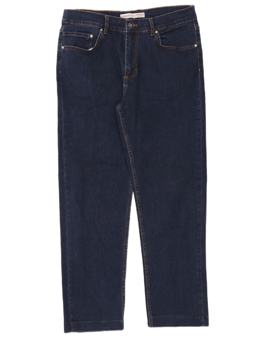 Carrera Masculino 700 Regular Straight Jeans W34 L30 Azul Marinho Algodão