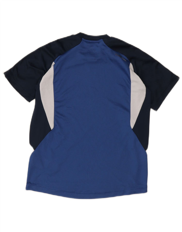 Camiseta Adidas Meninos 11-12 Anos Azul Colorblock Poliéster