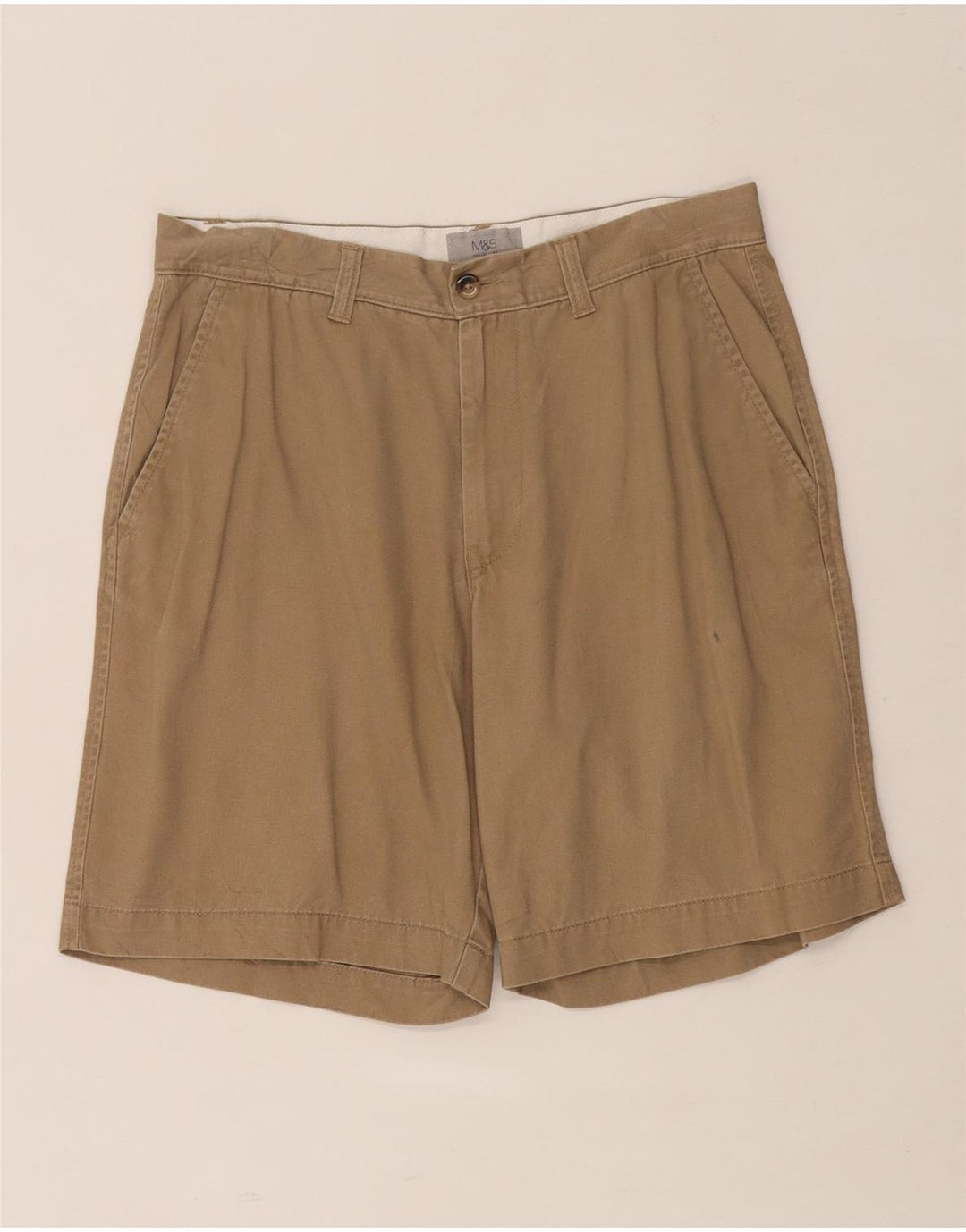 Shorts chino masculino MARKS & SPENCER W32 algodão marrom médio