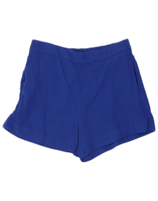 Shorts casuais femininos Boden UK 12 médio W30 algodão azul