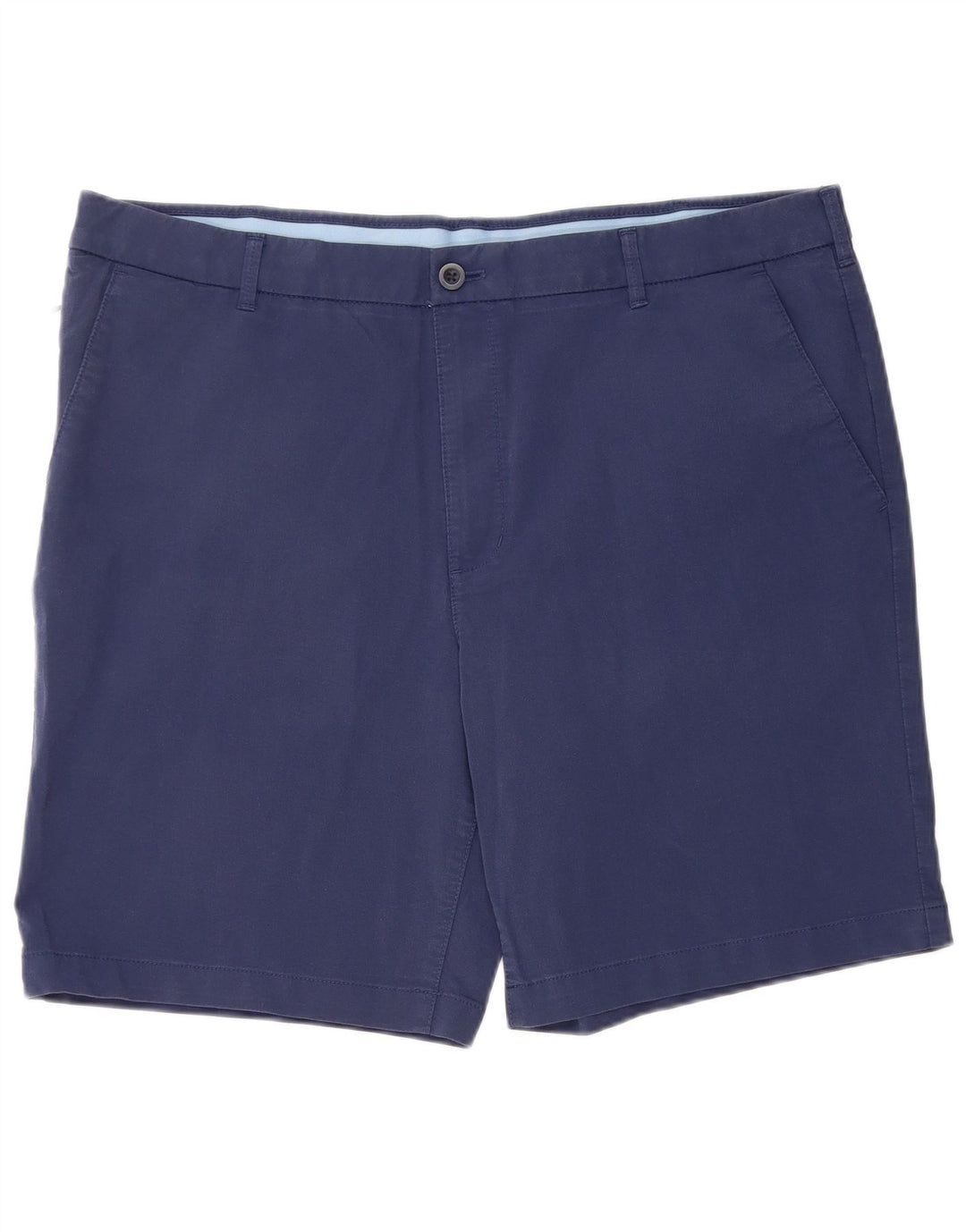 IZOD Mens Chino Shorts W40 XL Algodão Azul Marinho