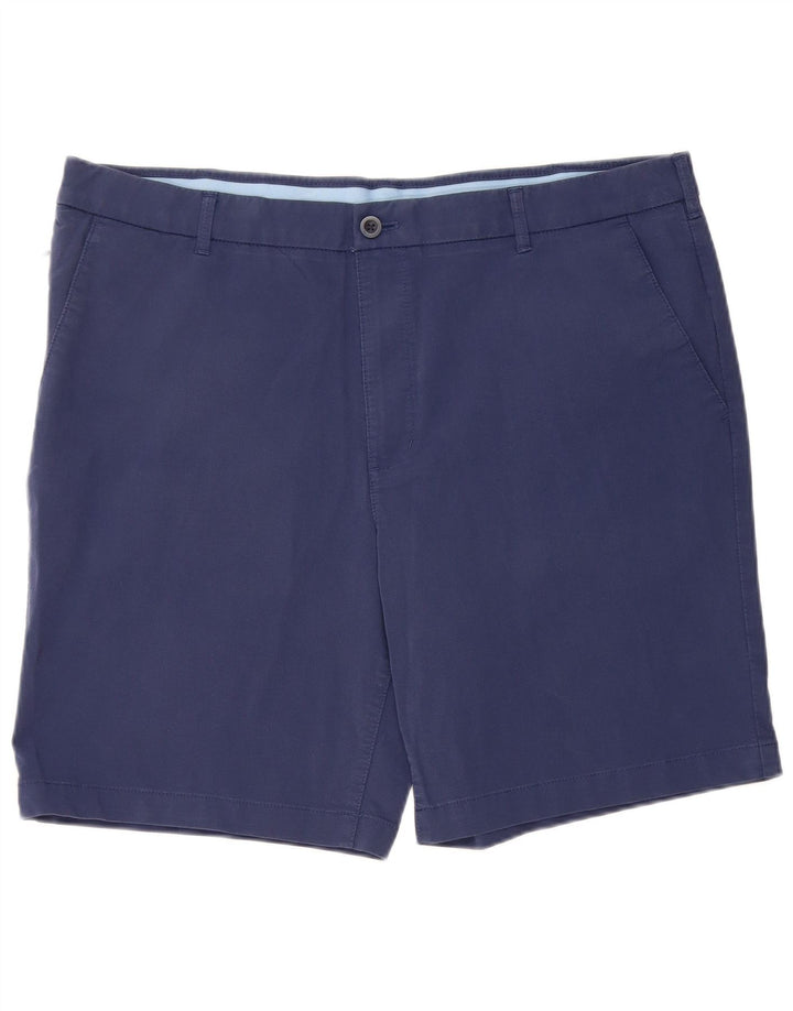IZOD Mens Chino Shorts W40 XL Algodão Azul Marinho