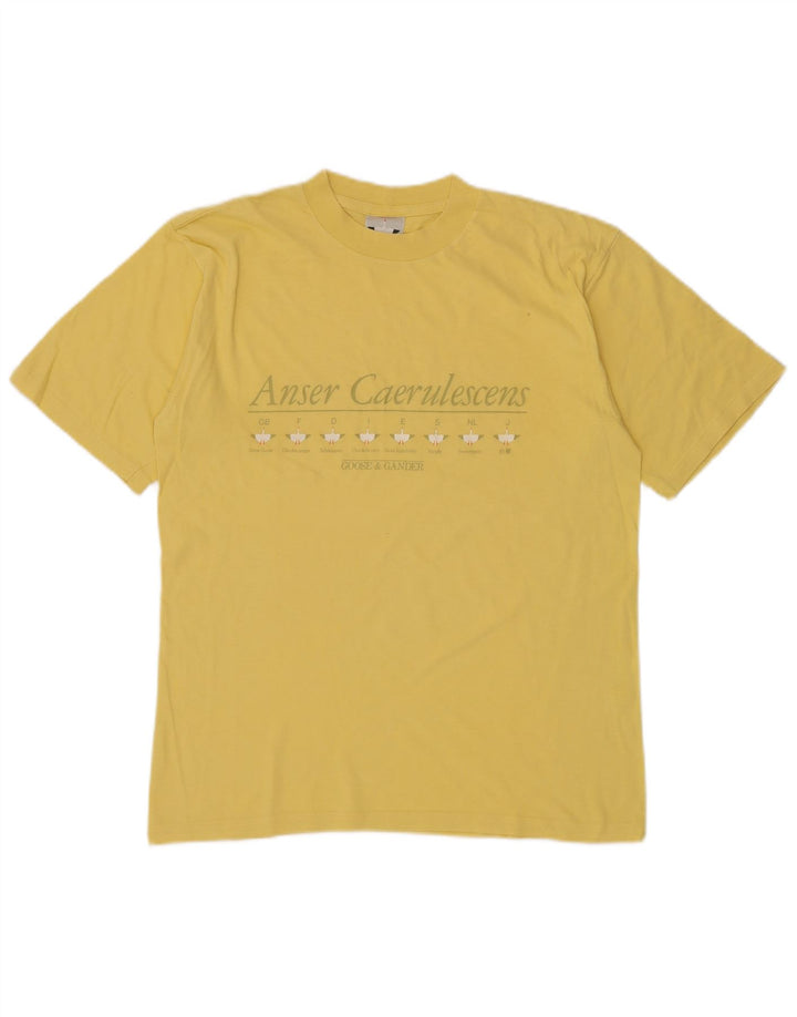Camiseta gráfica masculina GOOSE & GANDER de algodão amarelo médio