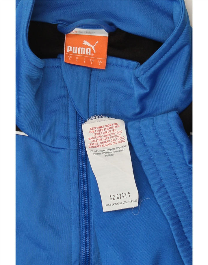 Puma Mens Tracksuit Top Jacket Grande Azul Colorblock Poliéster