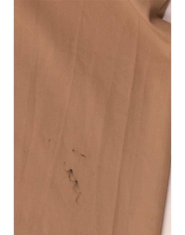 Zara Calça Chino Feminina de Perna Larga Médio W28 L30 Marrom Poliéster