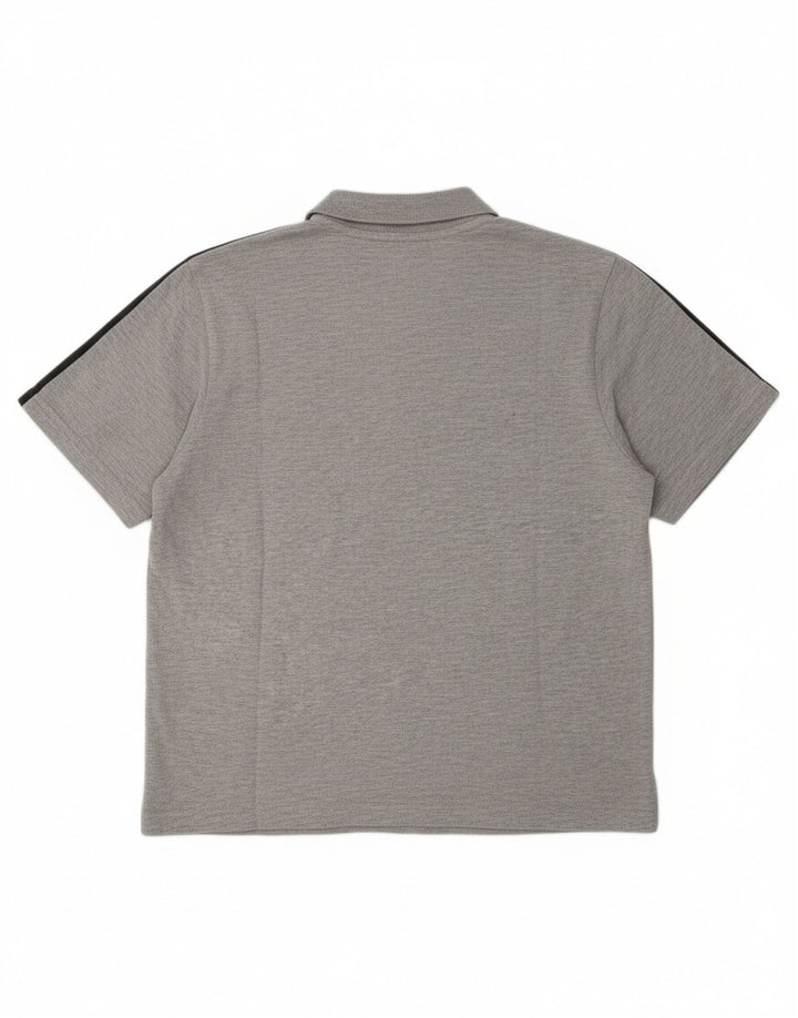 ADIDAS Mens Clima 365 Polo Shirt Grande Cinza Algodão