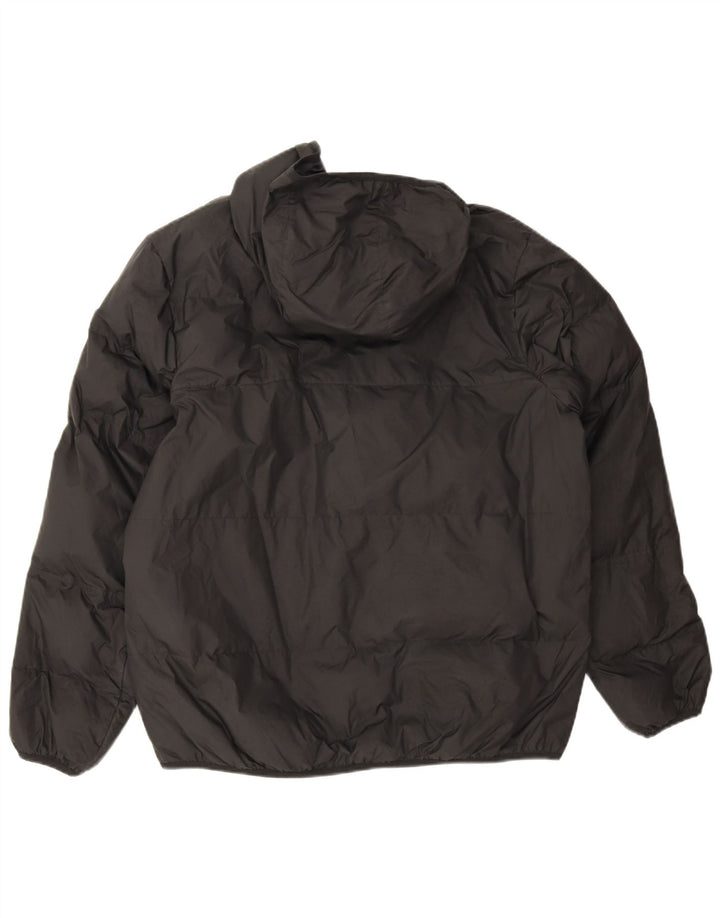 Jaqueta acolchoada com capuz masculina Nike UK 40 grande poliéster preto