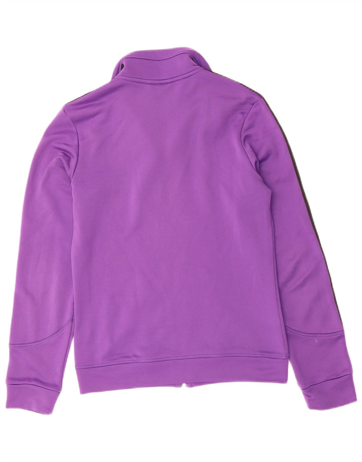 ADIDAS Womens Tracksuit Top Jacket UK 10 Pequeno Roxo Poliéster