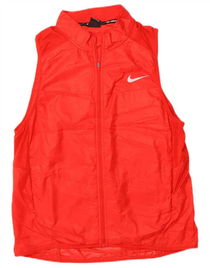 NIKE Womens Gilet UK 16 Grande Poliéster Vermelho