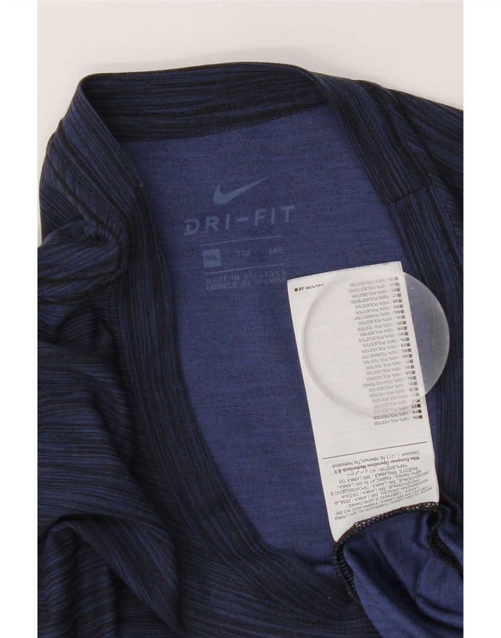 Camiseta masculina Nike Dri Fit Top 2XL poliéster manchado azul marinho