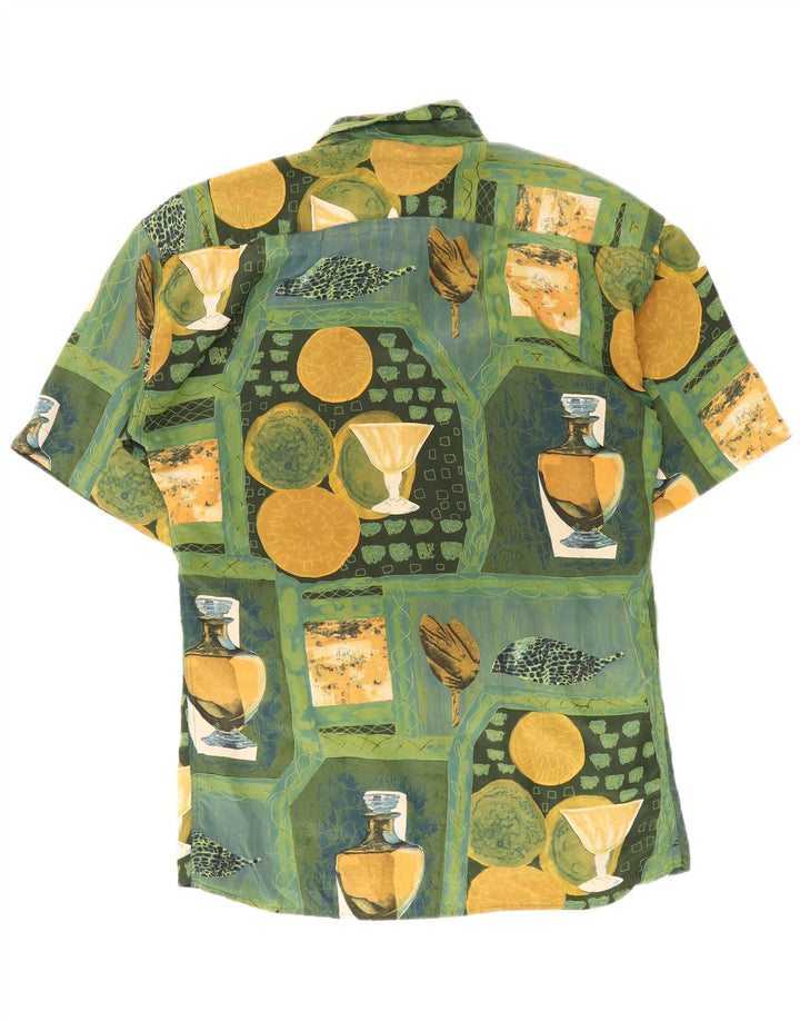 Camisa masculina Pierre Cardin com padrão abstrato tamanho 43/44 grande multicolorida