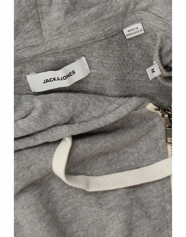 JACK & JONES Mens Zip Hoodie Sweater Medium Grey Vintage Jack & Jones and Second-Hand Jack & Jones from Messina Hembry 