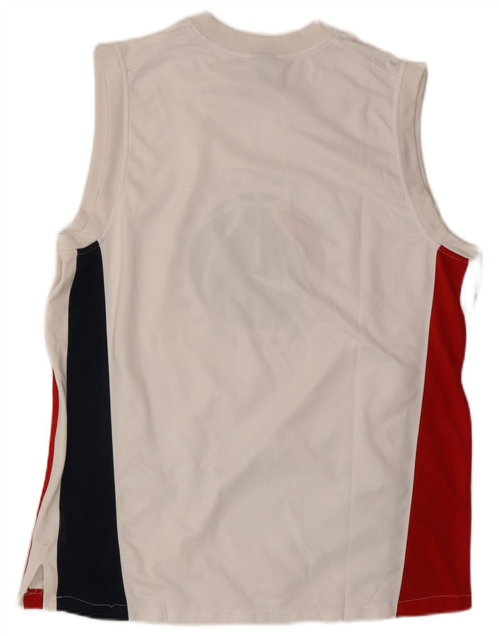Nike Mens Graphic Vest Top Médio Branco Colourblock Poliéster