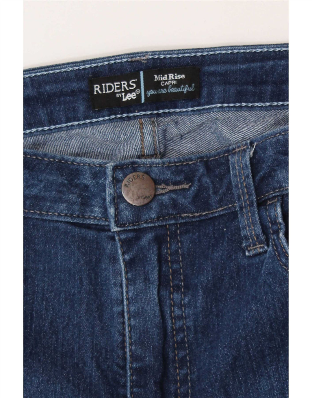 Calça Jeans Capri Feminina Lee Cintura Média W32 L21 Azul