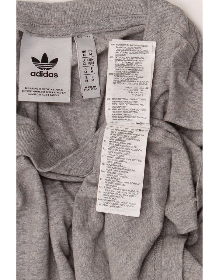Camiseta masculina Adidas Top cinza médio algodão