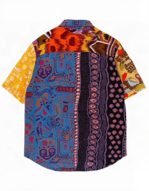 C&A Camisa Oversized Feminina EU 38 Médio Multicolorido Geométrico