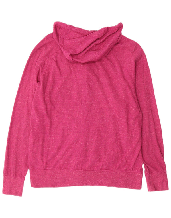 Suéter feminino Nike com capuz e zíper UK 18 XL roxo manchado de algodão