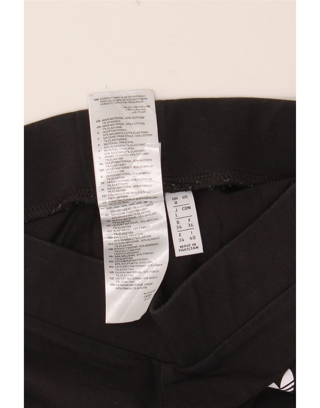 ADIDAS Womens Leggings UK 8 Small Black Cotton