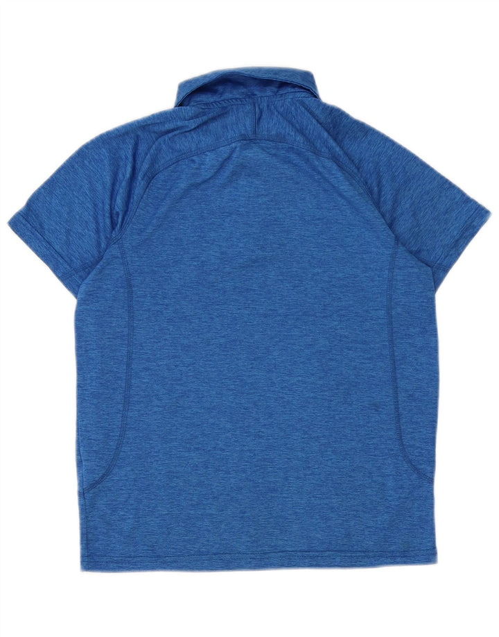 Camisa polo masculina REEBOK 11-12 anos poliéster manchado azul
