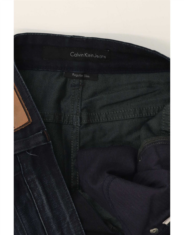 Calvin Klein Masculino Regular Slim Jeans W32 L30 Azul