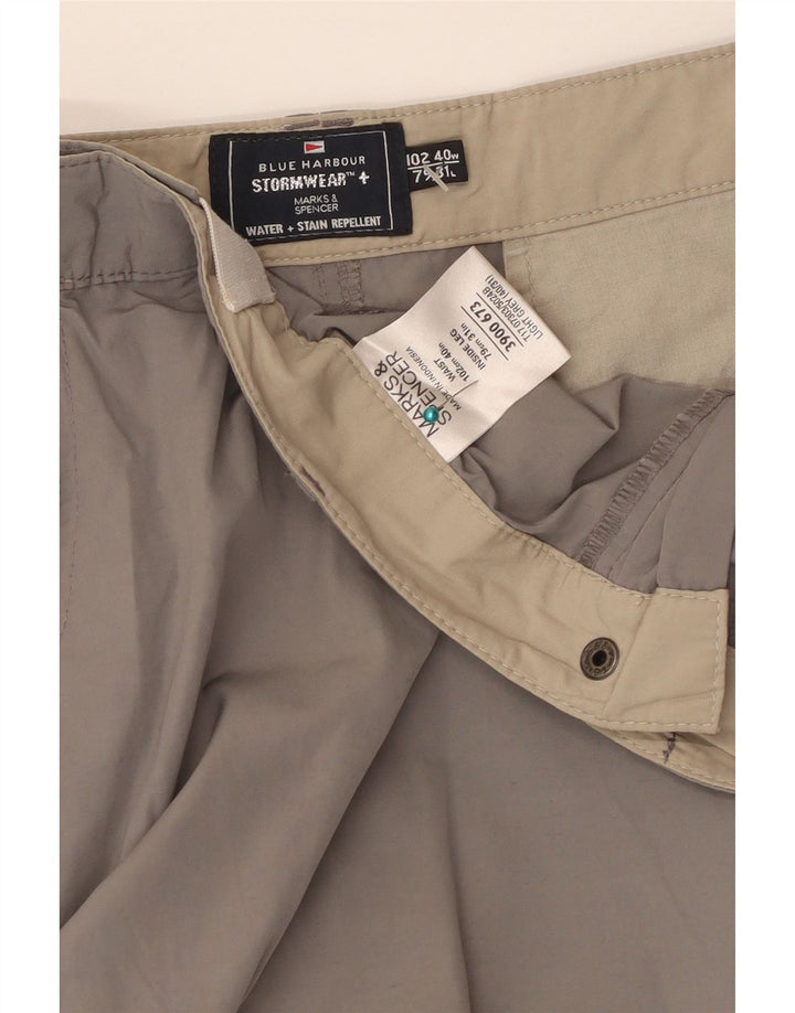 Calça cargo masculina reta MARKS & SPENCER W40 L31 cinza poliamida