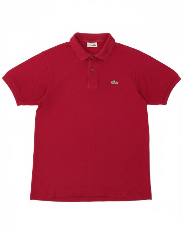 Camisa polo masculina Lacoste tamanho 4 médio algodão Borgonha