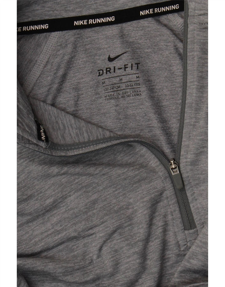 Nike Boys Dri Fit Pullover Treino Top 10-11 Anos Cinza Médio Salpicado