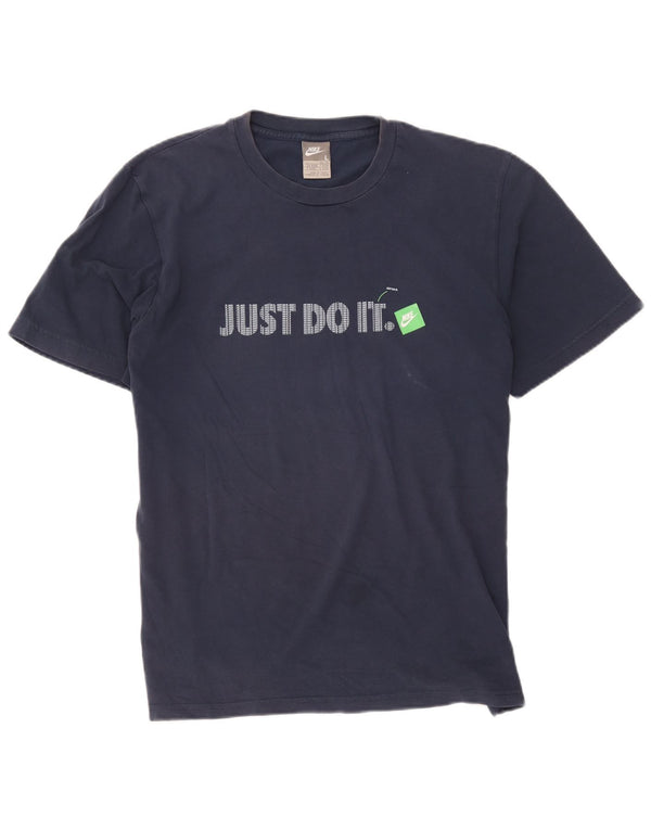Camiseta gráfica masculina NIKE UK 42/44 grande azul marinho