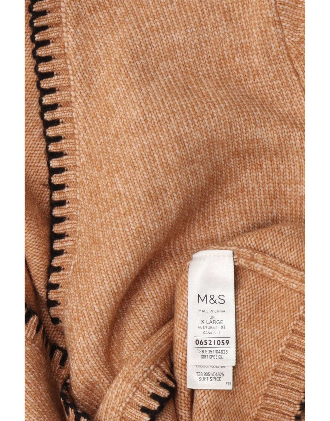 Suéter cardigã feminino oversized Marks & Spencer Reino Unido 18 XL marrom manchado