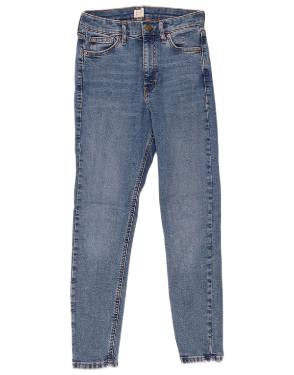 Topshop Jeans Skinny Feminino Reino Unido 8 Pequeno W26 L25 Azul Algodão
