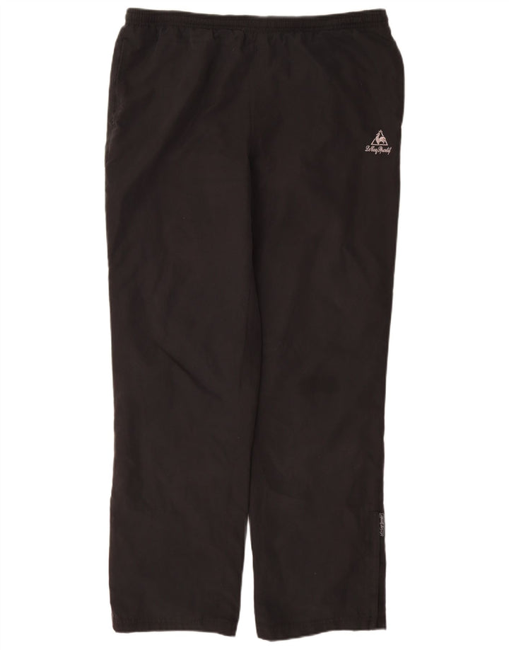 Calça de treino feminina LE COQ SPORTIF UK 12 poliéster preto médio