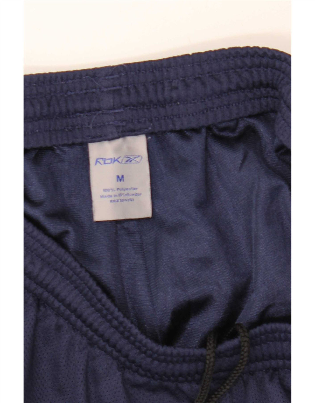 Shorts esportivos masculinos Reebok médio azul marinho poliéster