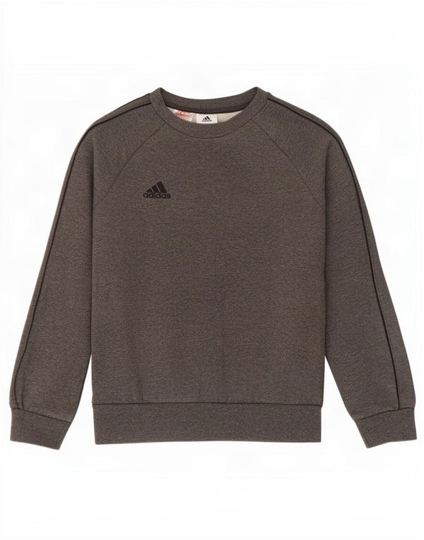 Adidas Meninos Suéter Jumper 9-10 Anos Cinza Algodão