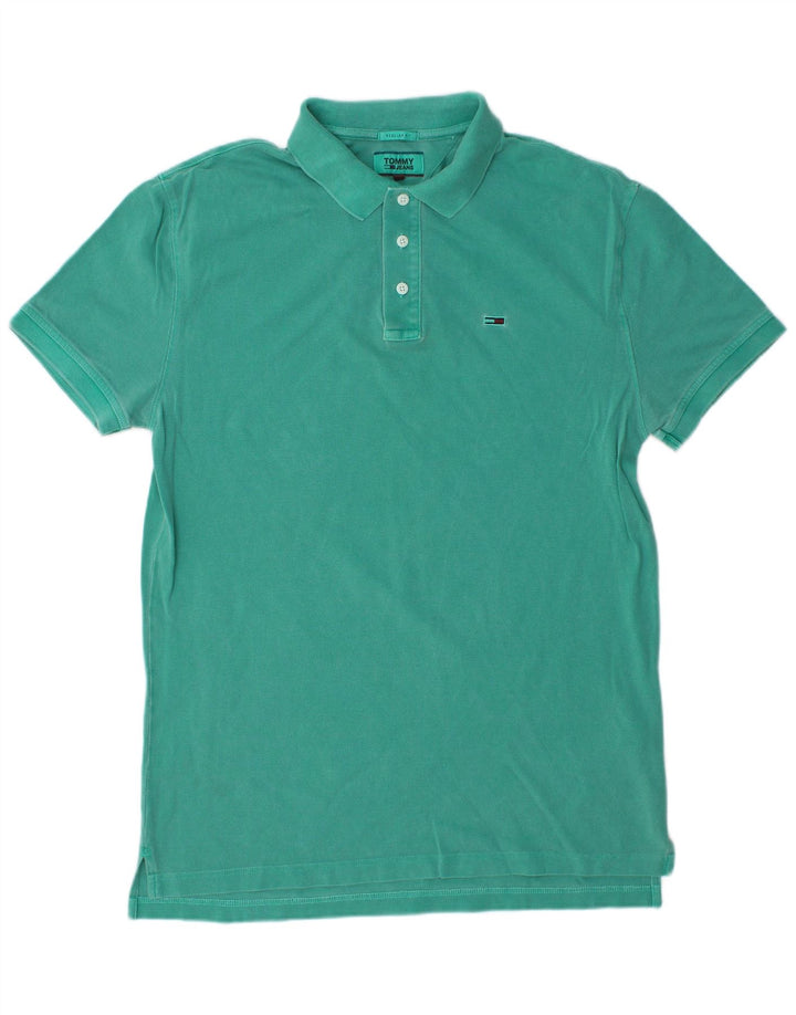 Camisa polo masculina TOMMY HILFIGER regular fit algodão verde médio