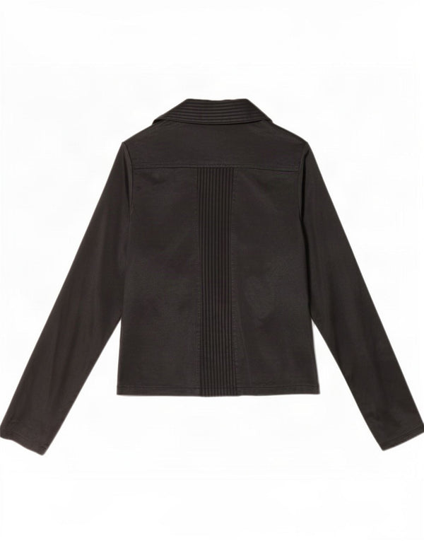 Blusa feminina vintage IT 44 listrada preta média