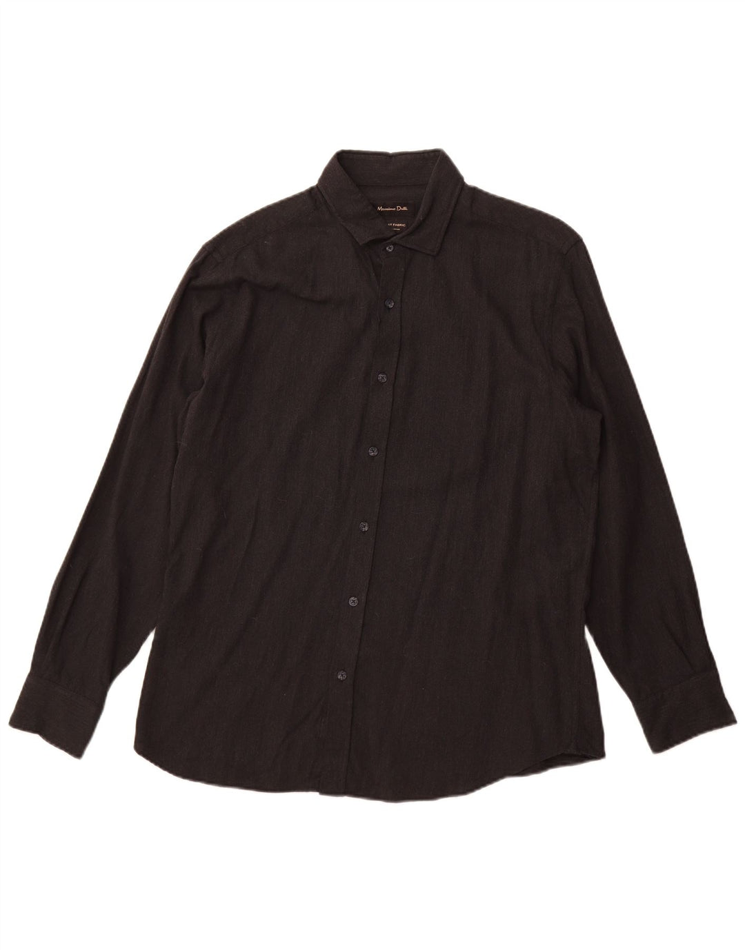 Camisa masculina Massimo Dutti grande algodão preto