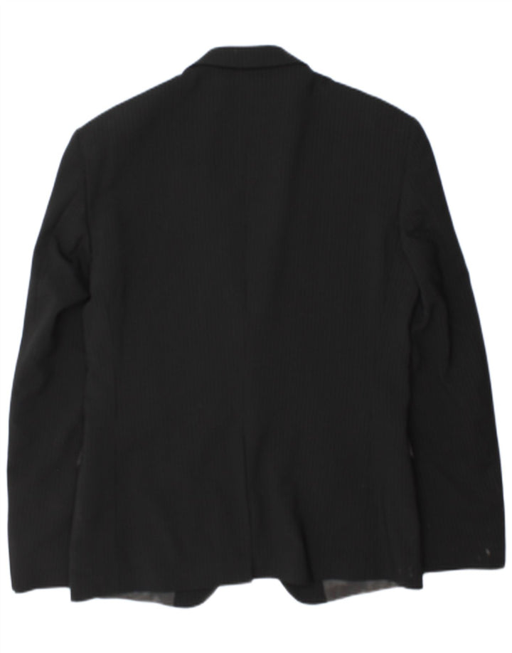 Jaqueta Blazer Masculina Calvin Klein com 1 Botão IT 50 Grande Listrada Preta