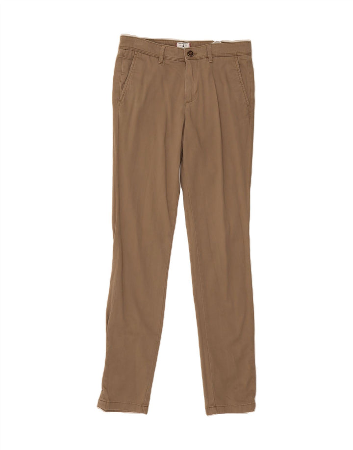 JACK & JONES Mens Slim Chino Trousers W29 L34 Brown Cotton Vintage Jack & Jones and Second-Hand Jack & Jones from Messina Hembry 