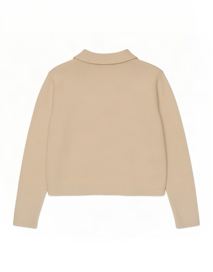 Suéter feminino Marks & Spencer Crop Cardigan Reino Unido 10 pequeno poliéster branco