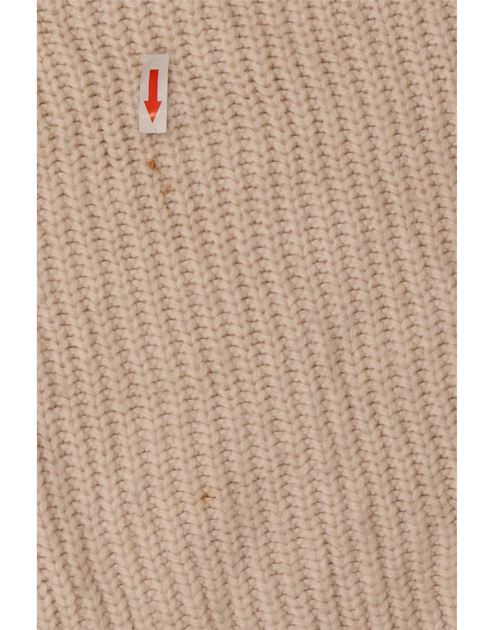 Suéter feminino Marks & Spencer com gola redonda UK 14 médio off white