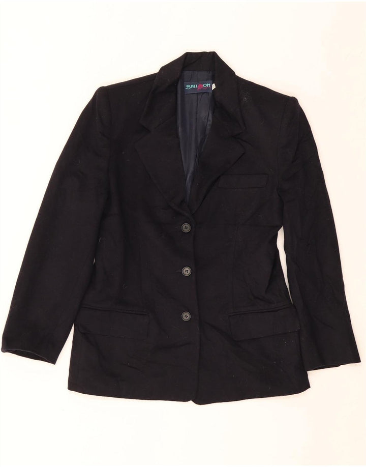 Jaqueta blazer feminina Ball On com 3 botões IT 42 lã virgem azul marinho médio