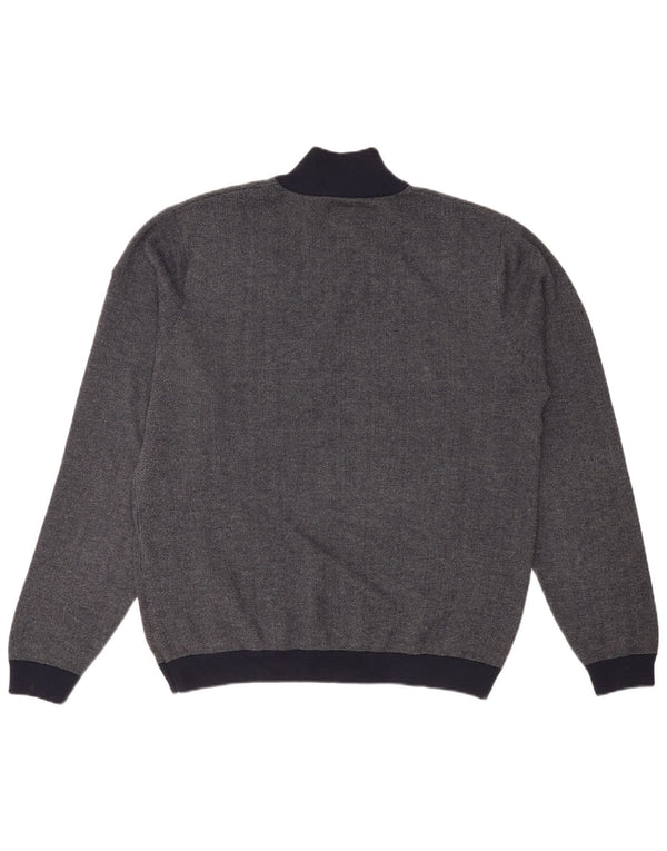 Suéter masculino North Sails com gola e zíper gráfico XL azul marinho algodão