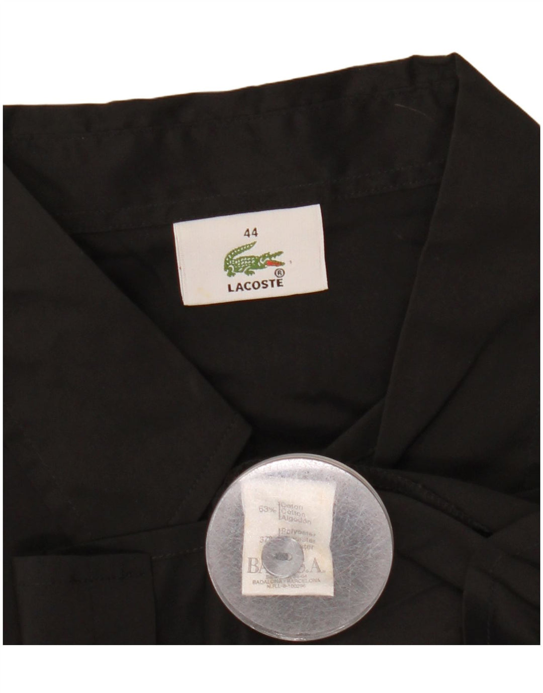 Camisa feminina Lacoste tamanho 44 grande algodão preto