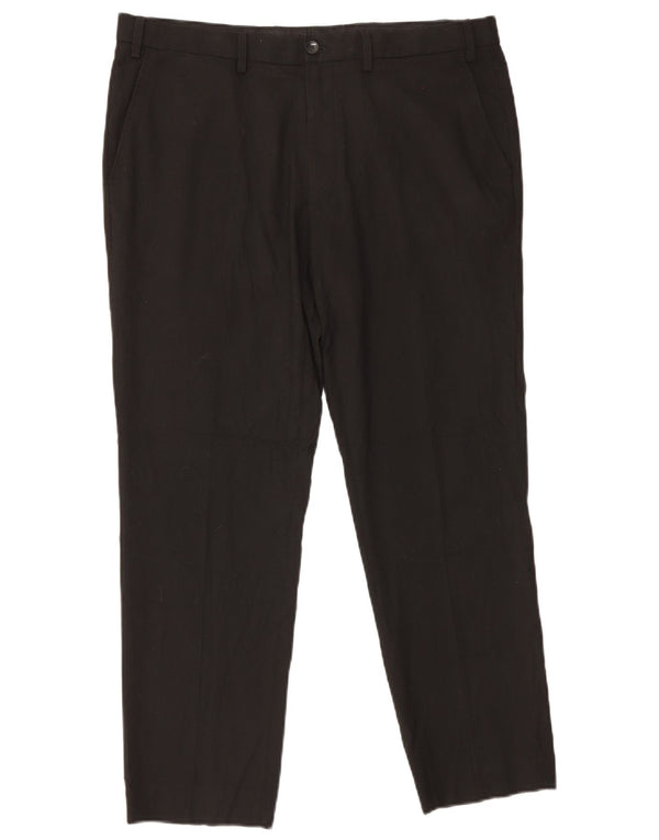 Calça masculina Marks & Spencer Slim Suit W38 L29 poliéster preto