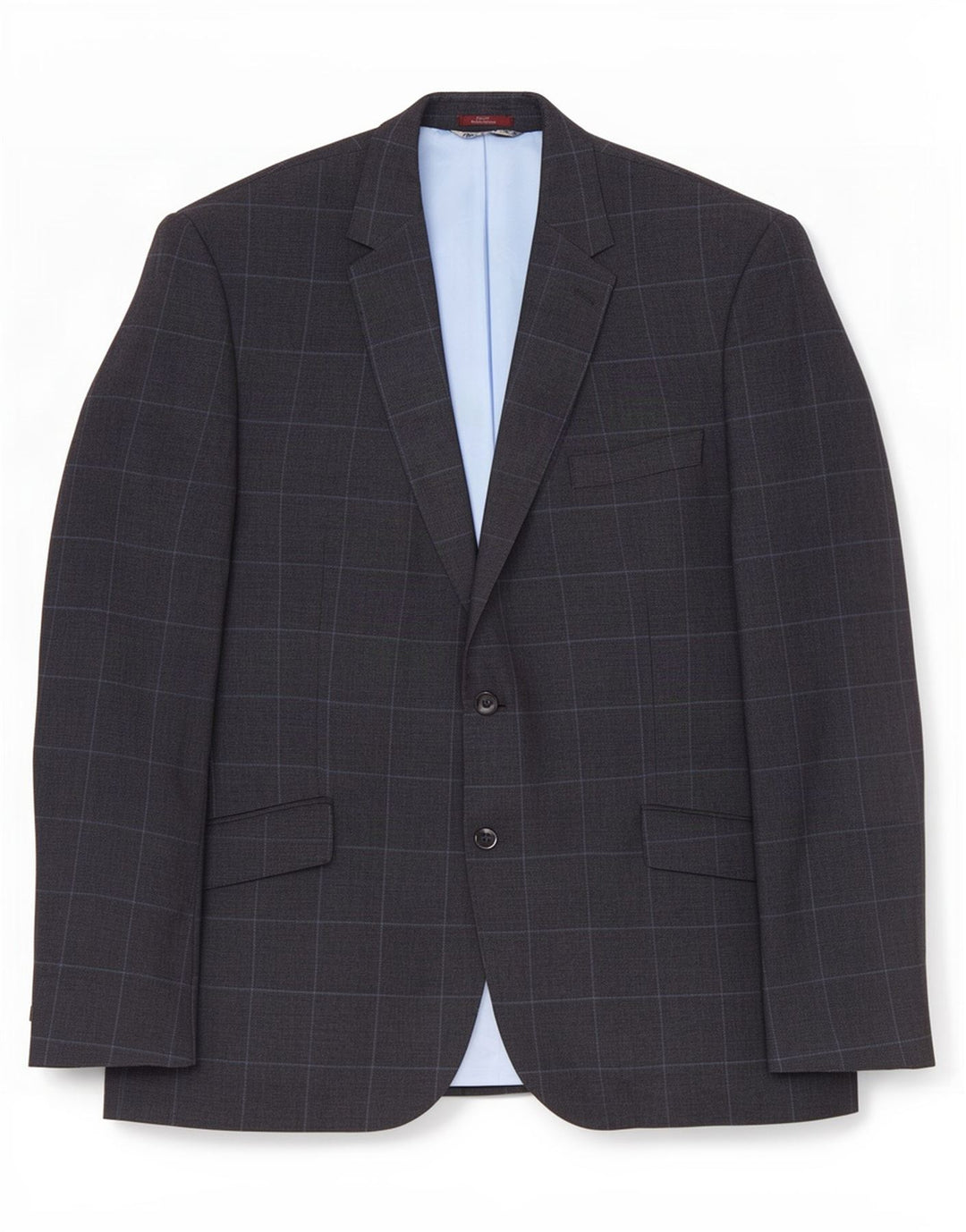 Jaqueta blazer masculina de 2 botões Marks & Spencer Reino Unido 44 XL azul marinho xadrez linho